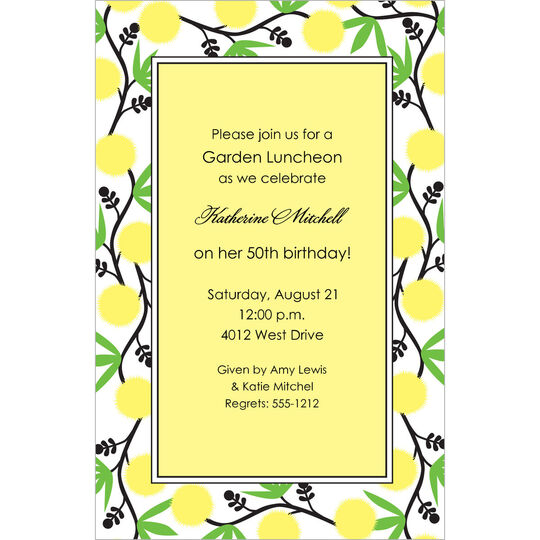 Sunny Vine Invitations